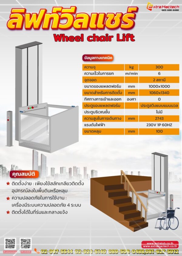 8r ลิฟท์วีลแชร์คนพิการ 1.5 M
