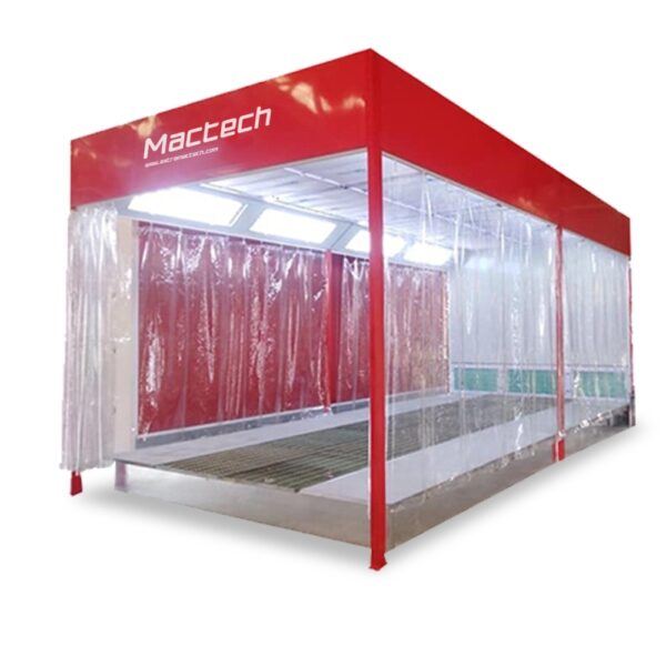 ห้องพ่นสีแบบผ้าม่าน Mactech(มีฐาน)