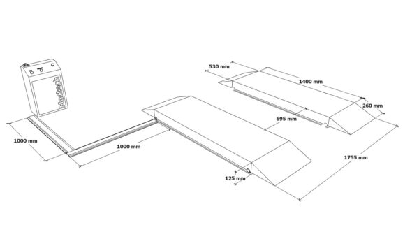 ลิฟท์เอ็กซ์กรรไกรวางบนพื้น 1.2 เมตร Mactech