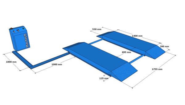 ลิฟท์เอ็กซ์กรรไกรวางบนพื้น 1.2 เมตร Mactech