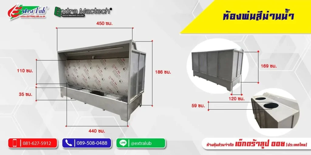 ห้องพ่นสีระบบม่านนํ้า Mactech