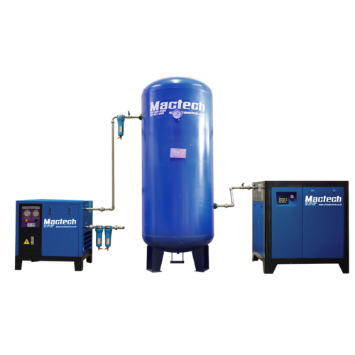 ปั๊มลมสกรู 10 HP พร้อมแอร์ดรายเออร์ครบชุด