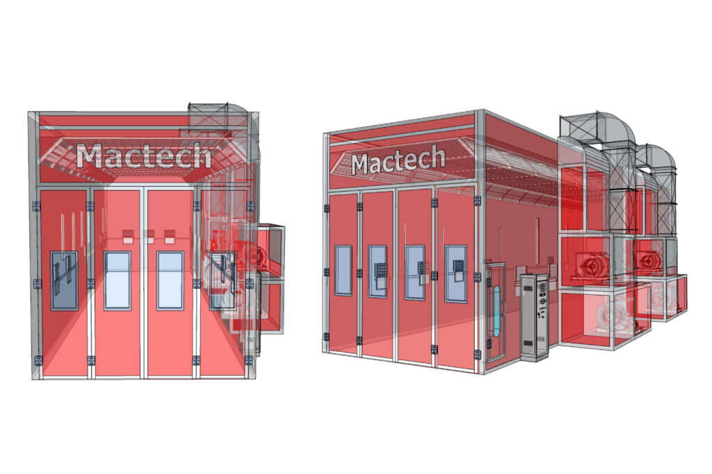 ห้องพ่นสีรถบรรทุกรถทัวร์ Mactech
