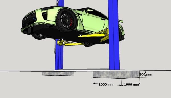 ลิฟท์ยกรถ คานล่าง