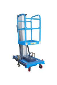 รูปด้านมุมรถกระเช้าไฟฟ้าส่วนบุคคลเสาเดียว8เมตร