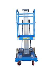 รูปด้านหน้ารถกระเช้าไฟฟ้าส่วนบุคคลเสาเดียว8เมตร