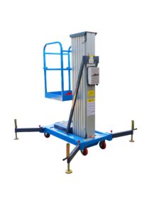 รถกระเช้าไฟฟ้าส่วนบุคคลเสาเดียว8เมตรรูปด้านหลัง