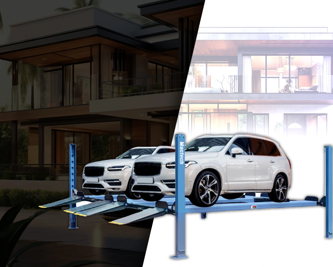 ลิฟท์จอดรถ4เสา4คัน Mactech