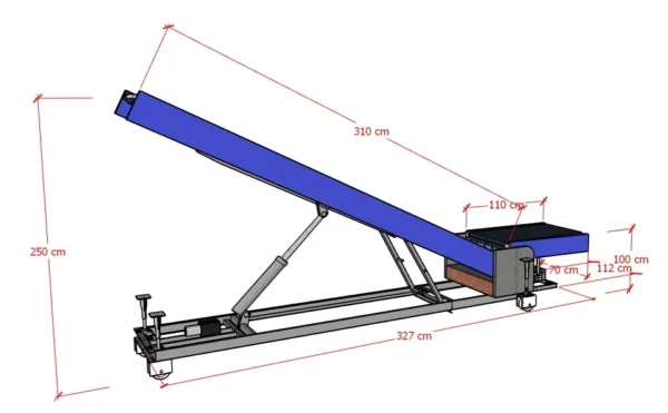 สายพานลำเลียง แบบลาดเอียง belt conveyor