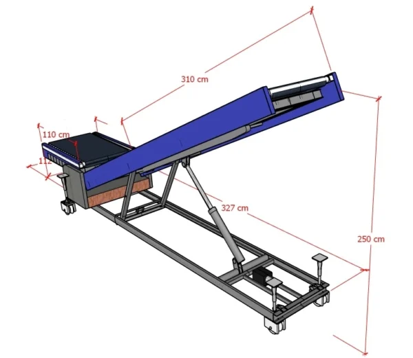 สายพานลำเลียง แบบลาดเอียง belt conveyor