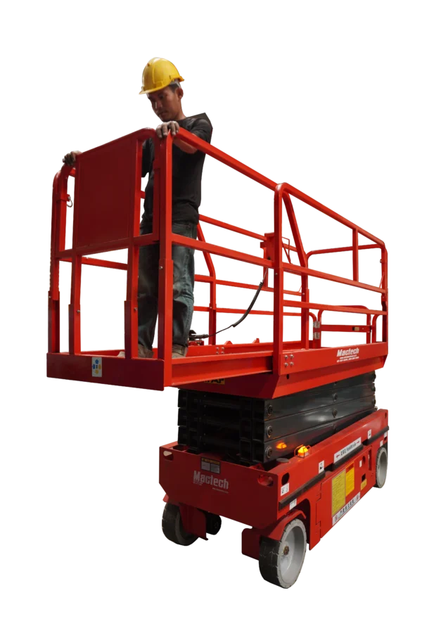 cable-car-scissor (3) รถกระเช้าไฟฟ้า14เมตร Mactech รุ่นAutomatic(ขับได้)