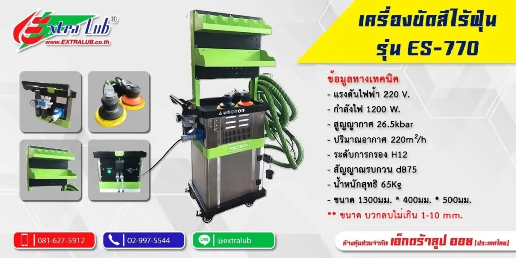 เครื่องขัดสีรถยนต์แบบไร้ฝุ่น