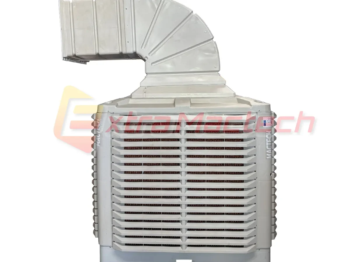 ชุดปล่องลมงอ 90 องศาของพัดลมไอเย็นอุตสาหกรรม 4.0KW Mactech มุมมองด้านข้าง